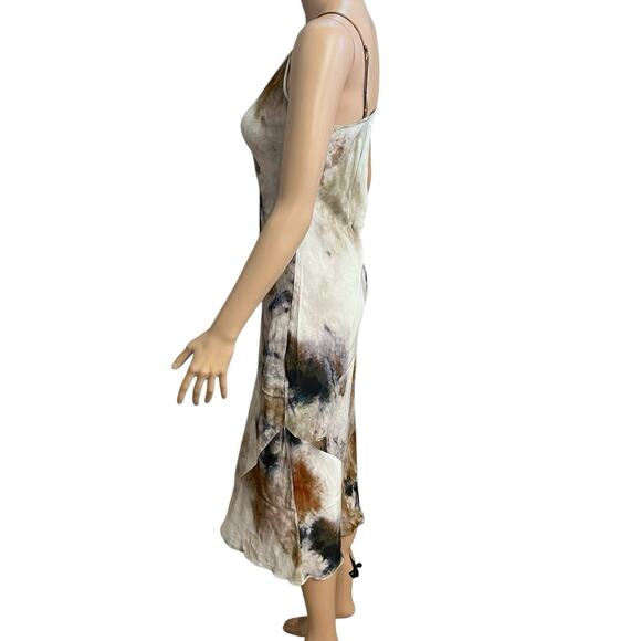 Aritzia Wilfred Tie Dye Slip Dress XS/S Midi Length Straight Fit Minimalist READ - Picture 3 of 9